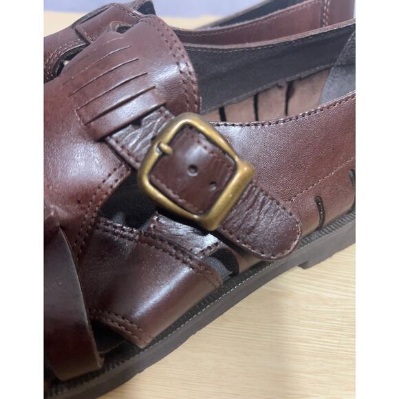 Giorgio Brutini Mens Genuine Leather Fisherman Sandals Brown Size 11D - Picture 6 of 8